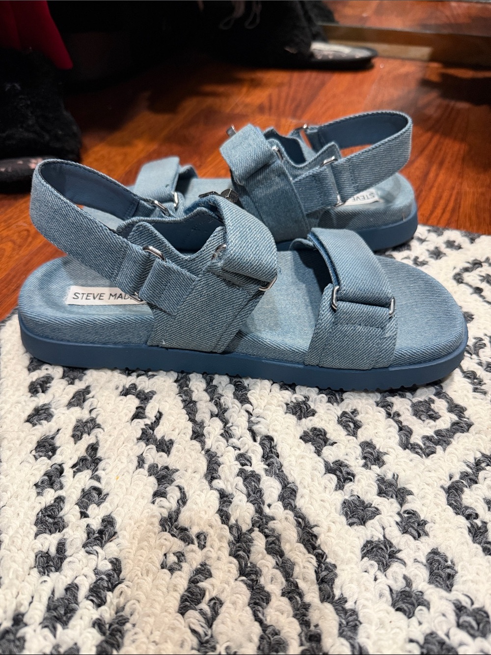 Steve Madden Denim Adjustable Sport Sandals